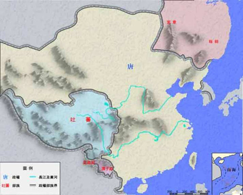 唐朝疆域概略图
